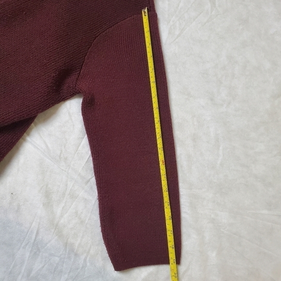 Cleo Cropped Knitted 3/4 Sleeves Sweater Size Large - Picture 6 of 10